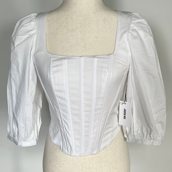 Jason Wu Tops - JASON WU Puffed Sleeves Corset Top